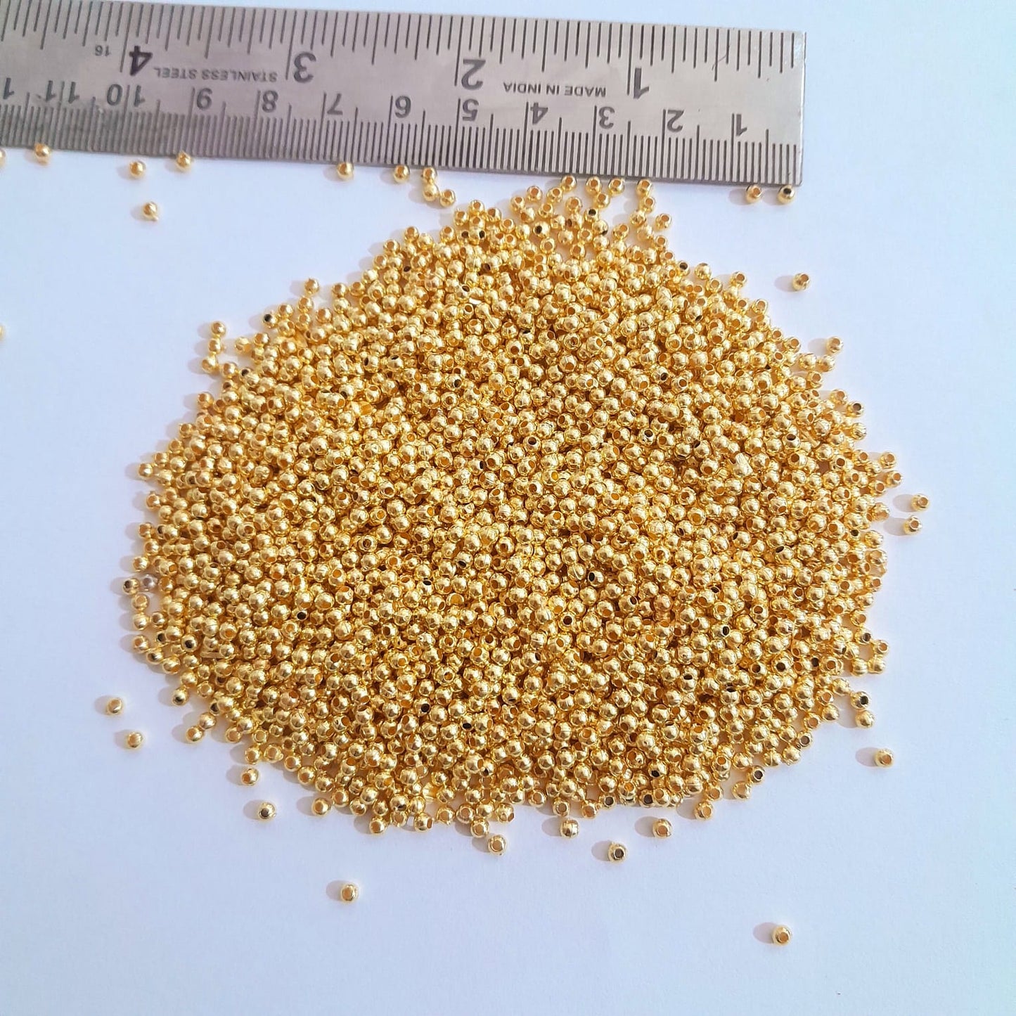 Gold Round Plastic Beads