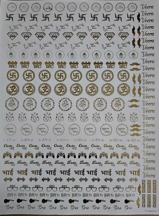 13x9.5" Metallic Embossed stickers - Bro 2