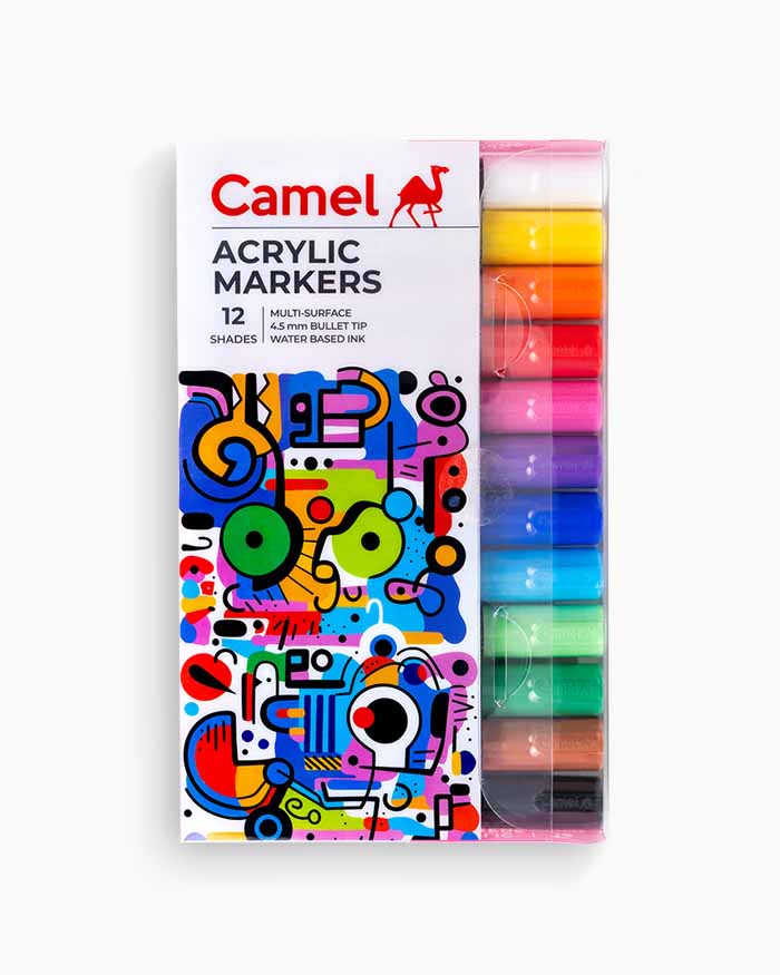 12pcs Camel Acrylic Marker Set