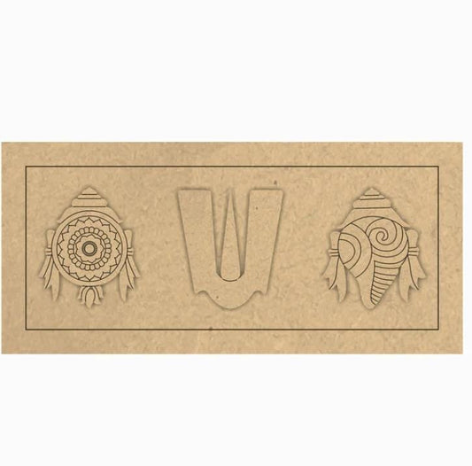 15x6.5" Pre marked MDF - Chakra , Namam and Shanka