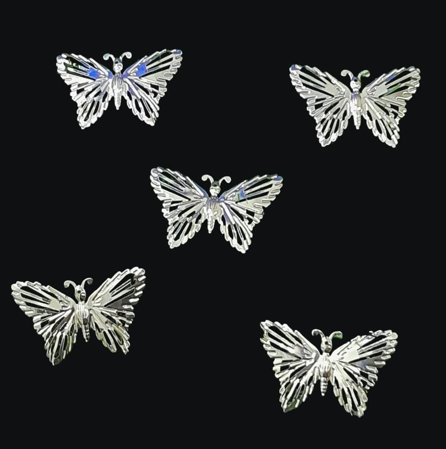 2" Metal Butterfly - Set of 5