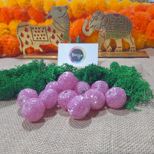 1" Round Seed Bead Beads- set of 6