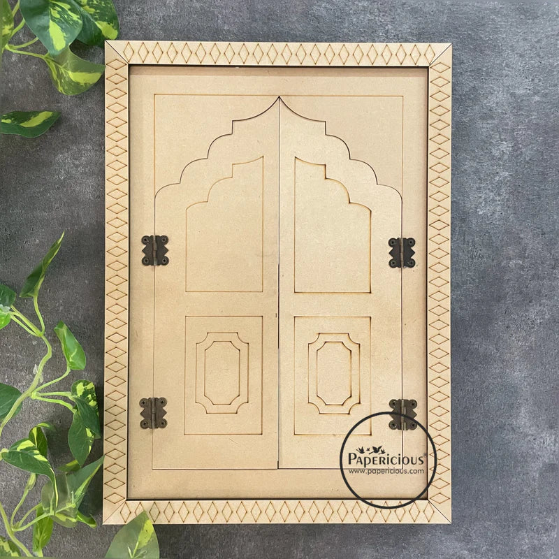 Premarked Jharokha Mirror / Door - Modern Style Door