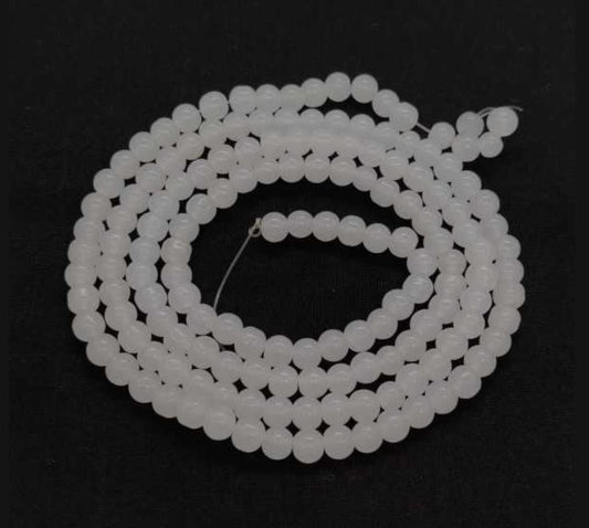 10mm white Glass beads