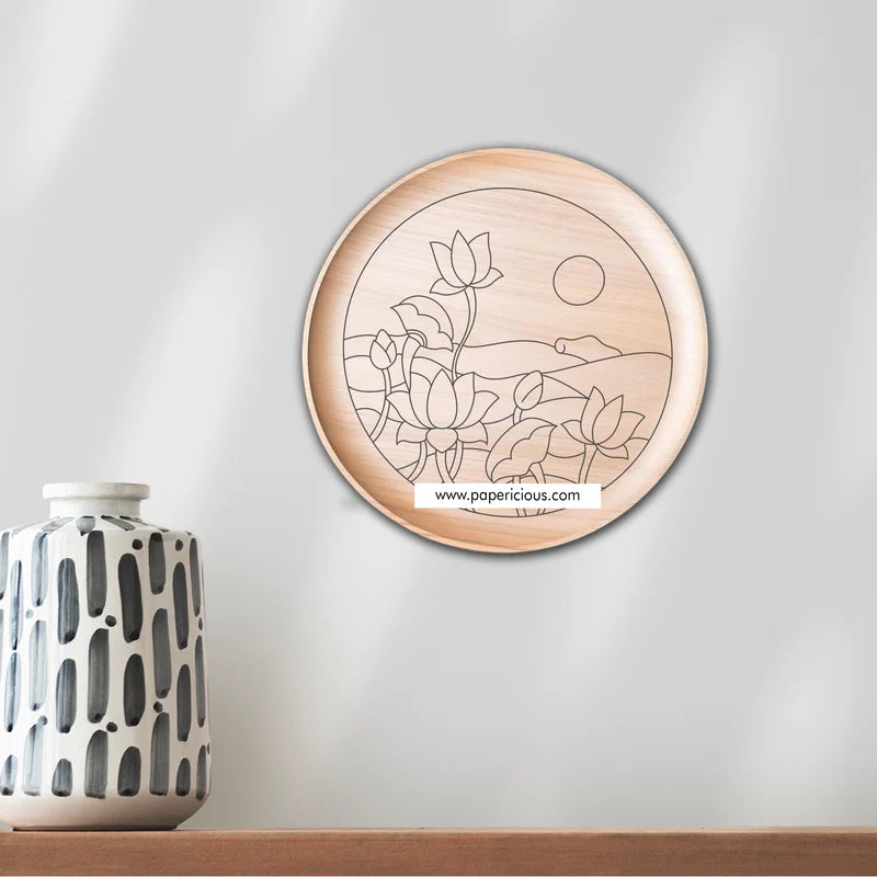 Pre Marked Wood Wall Plate - 8"