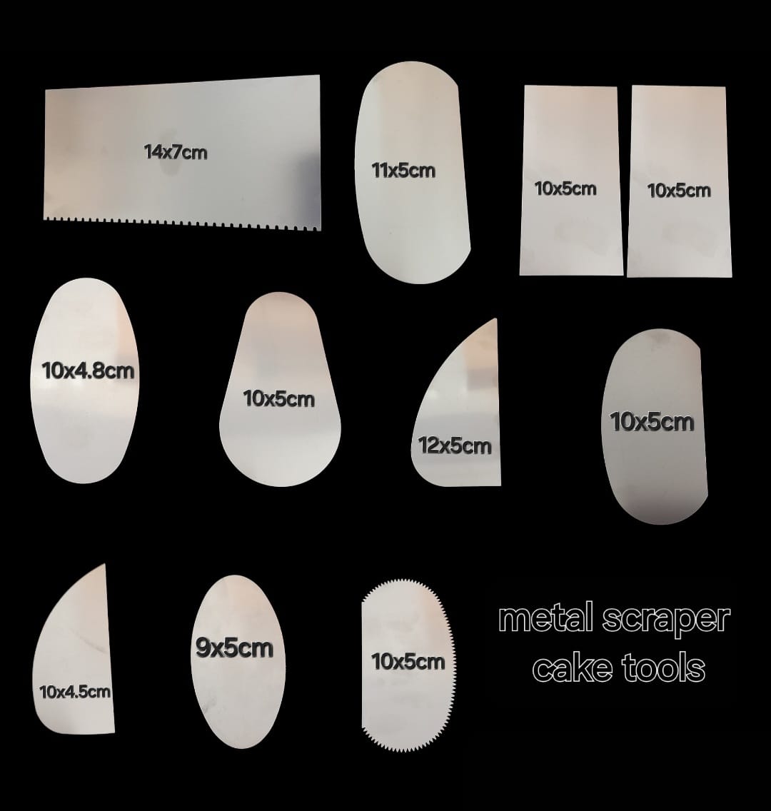 Metal Scraper Cake Tools - Set of 11 Shapes