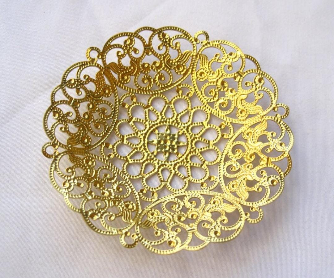3" Designed metal plate 2 - set of 10