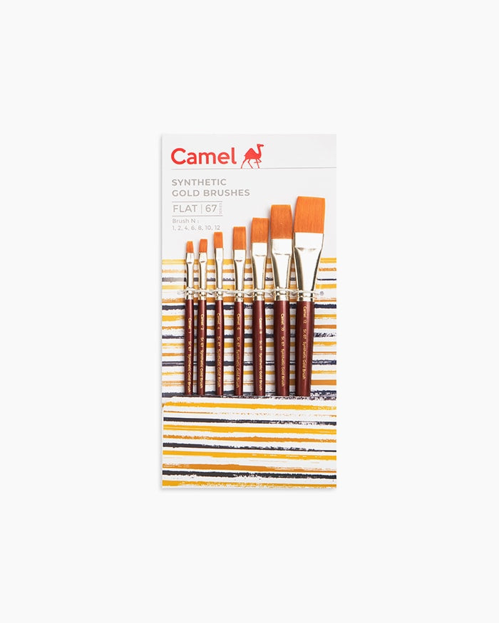 Camel Synthetic Flat Brushes - 67 Series