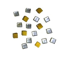 Plastic Square White Enamel Painted Kundan - 5g