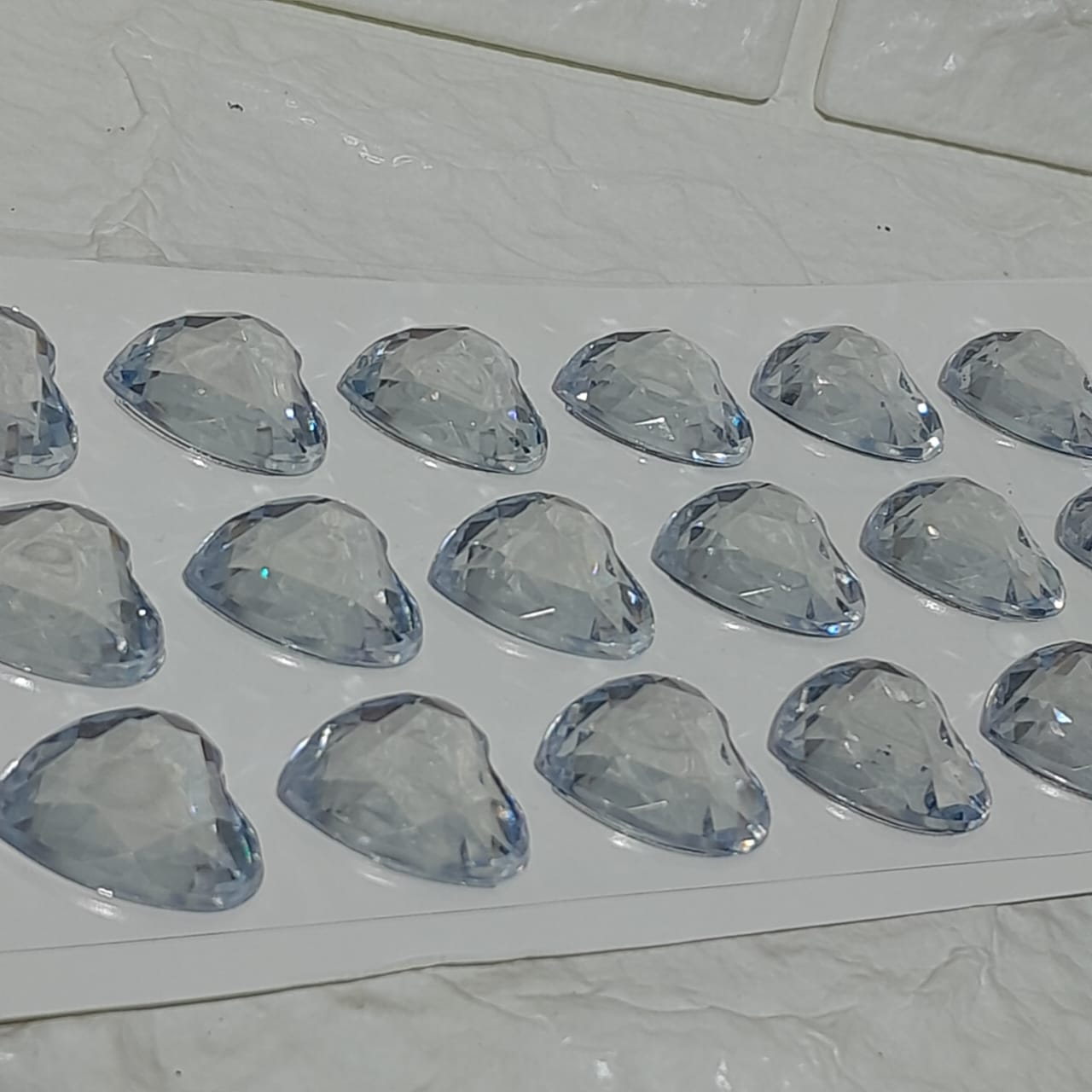 3D Crystal Heart Stickers