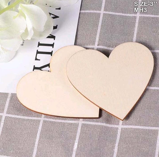 MDF Heart Base 3" - Set of 10