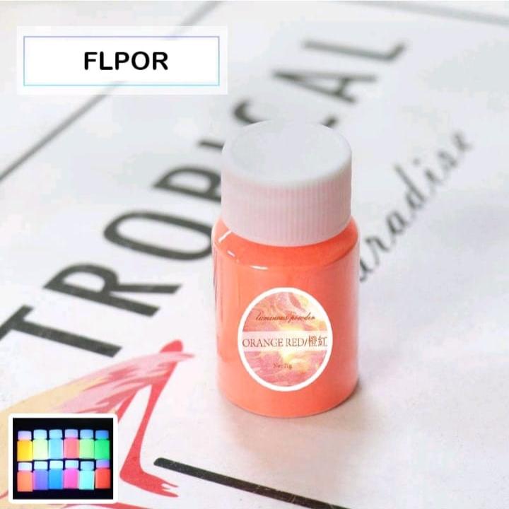 Glow in the dark pigment - Orange Red