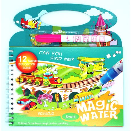 Magic Water Coloring Book - Vhicle