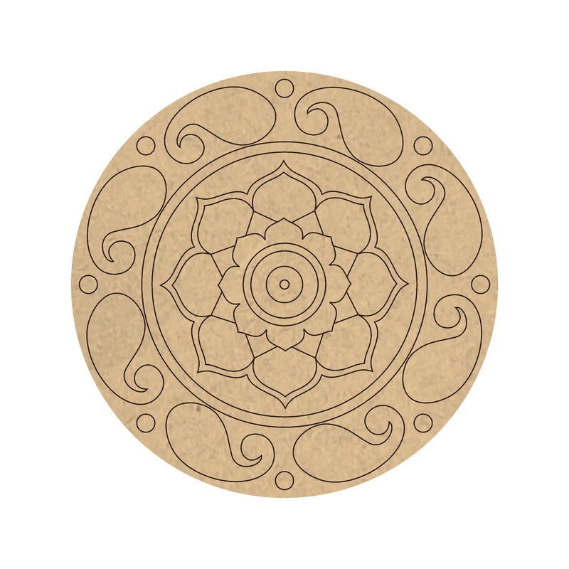 Pre Marked MDF Mandala Base - 12"