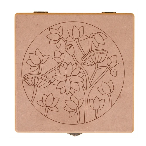 Pichwai Pre Marked MDF Box - 6x6"