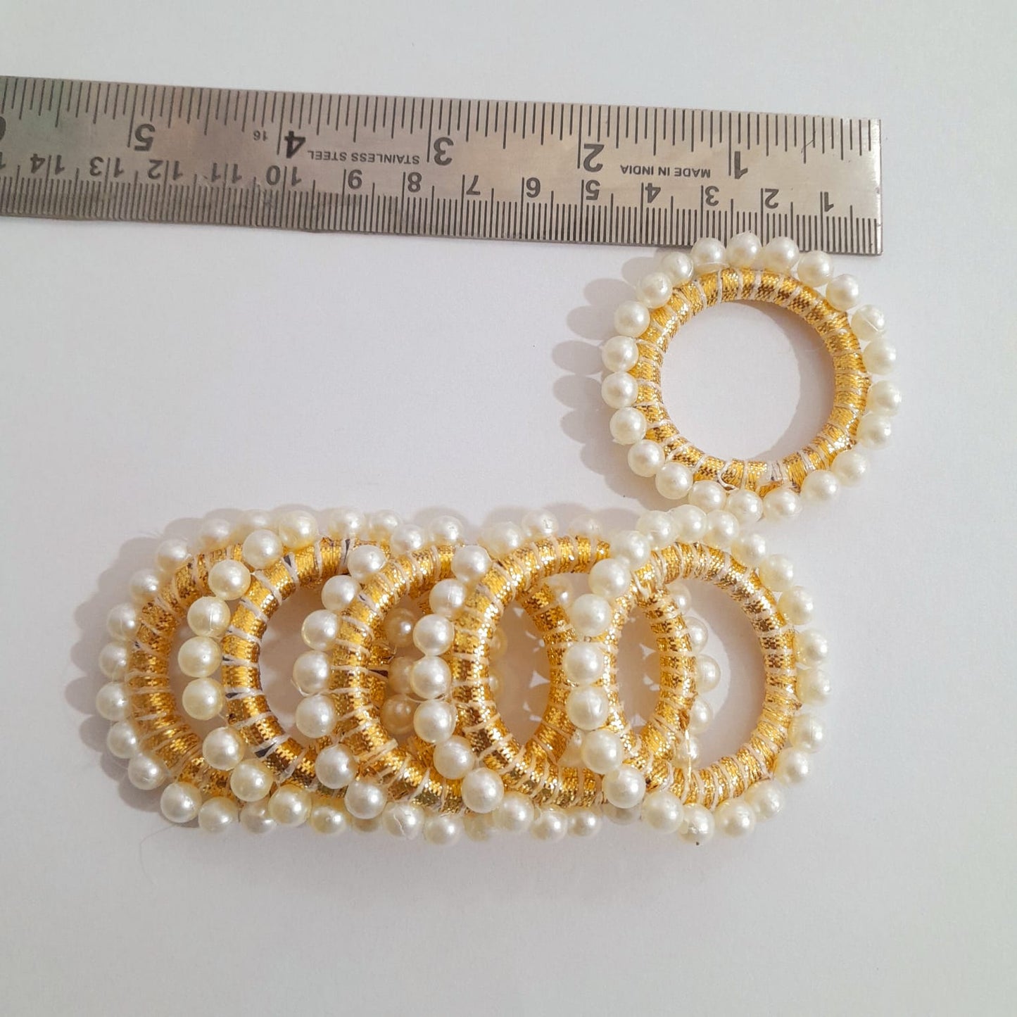 Gold Pearl Beaded Ring