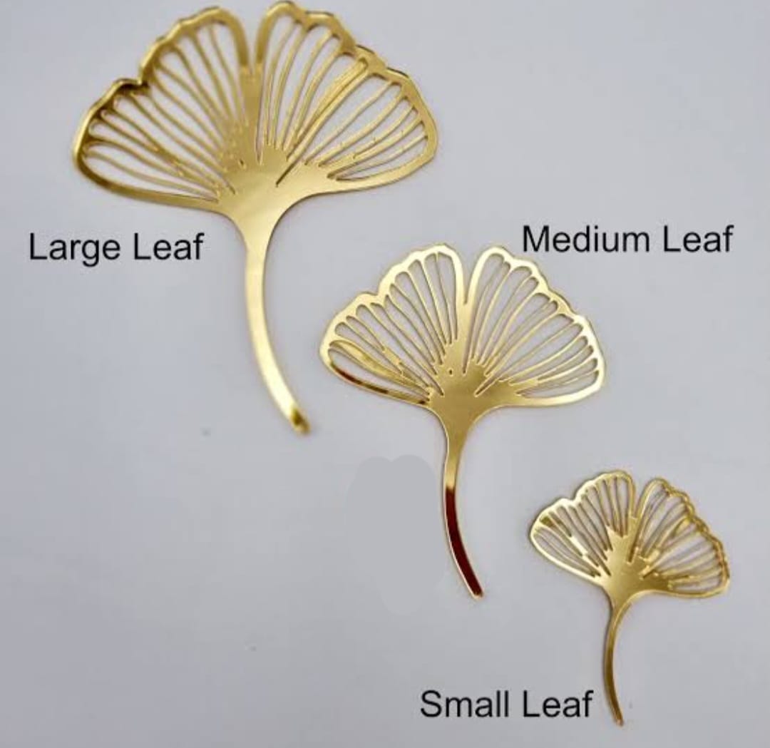 Acrylic Cut Cake Topper - Gingko Leaf  - Set Of 3