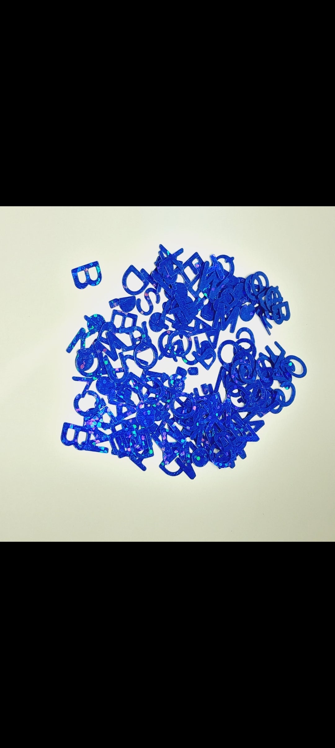 Alphabet Shape Holo Glitter