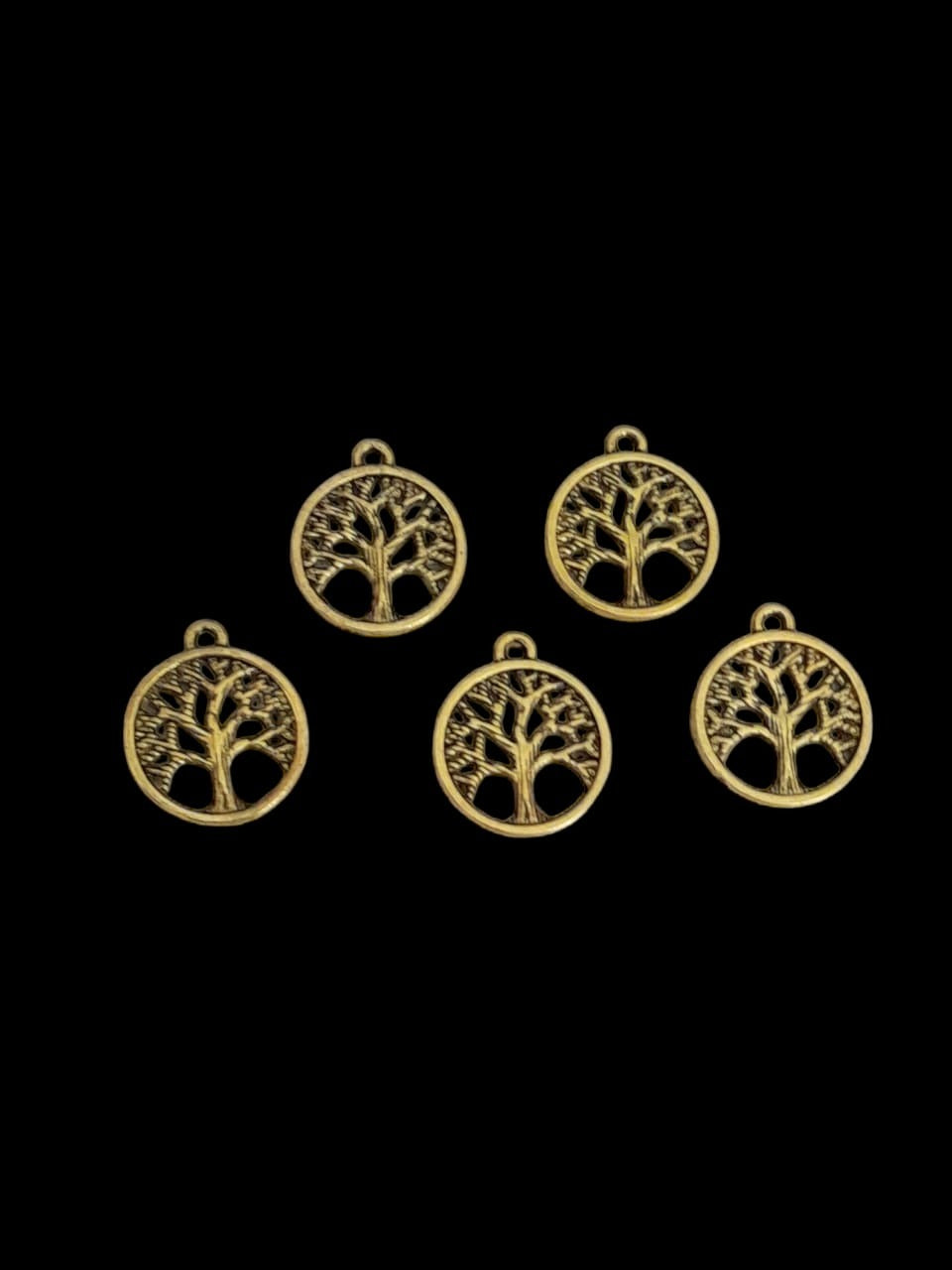 Antique gold Metal Charm - Tree of life