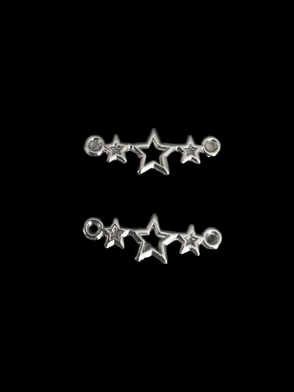 Antique silver Metal Charm - star