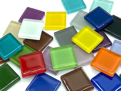 100g square Glass Mosaic tile  - Multicolor