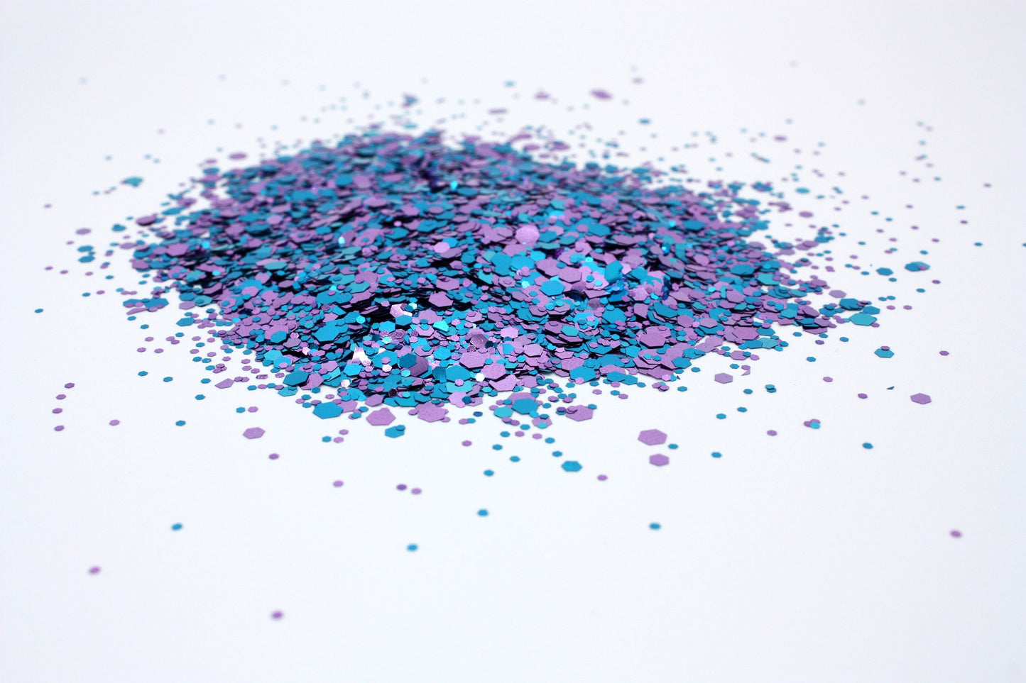 Blue & Purple Hexagon Metal Glitter - 10gms