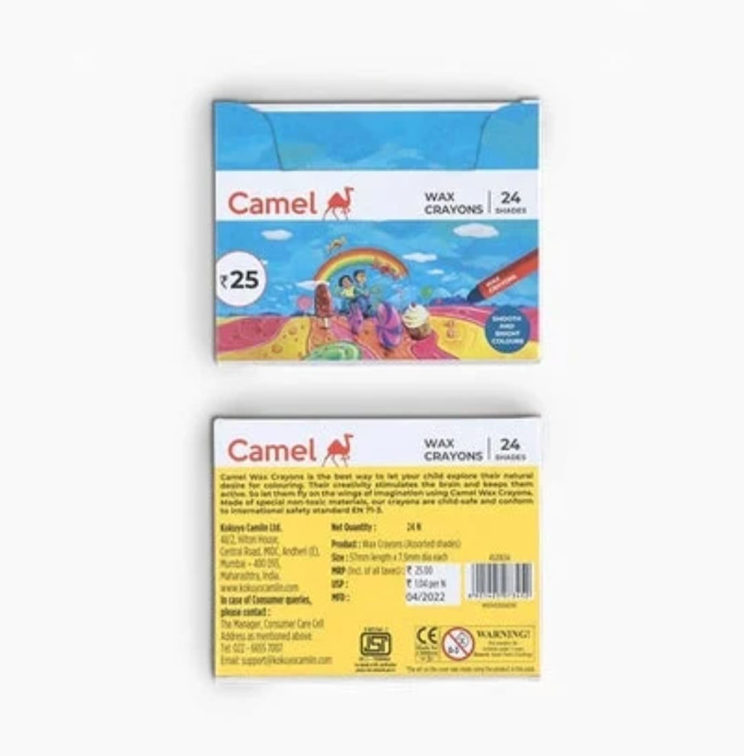 Camel wax crayons - 24 Shades