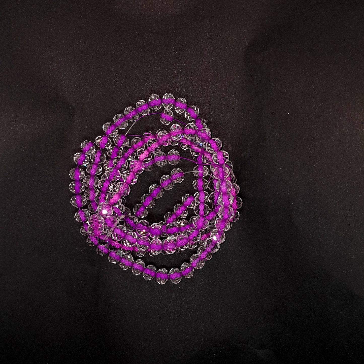 Clear Beads with Colored Centre