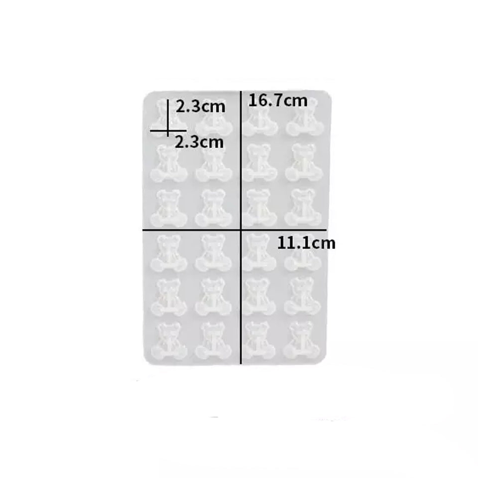 Cute 3D Teddy Bear Molds Bestow Charms