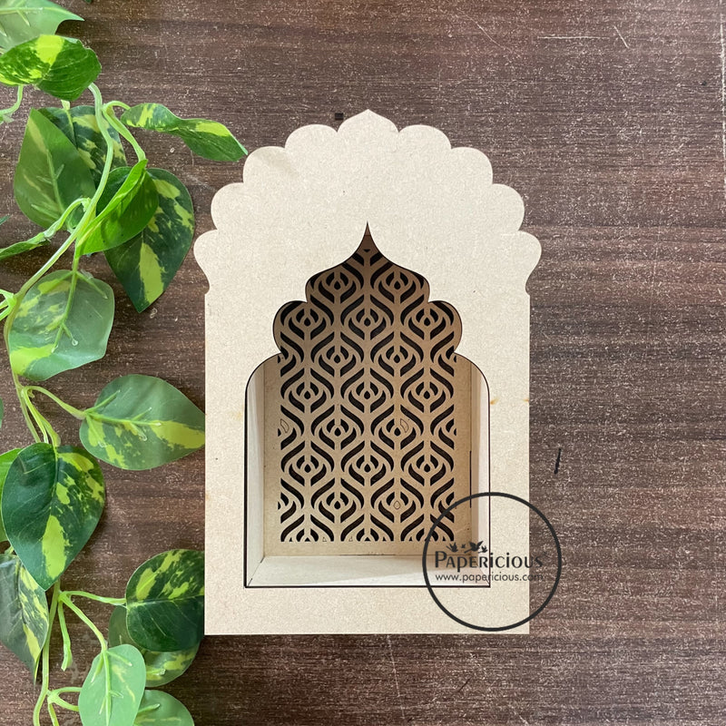 MDF Reverse Jali Jharokha Frame / Aala - 6x9"