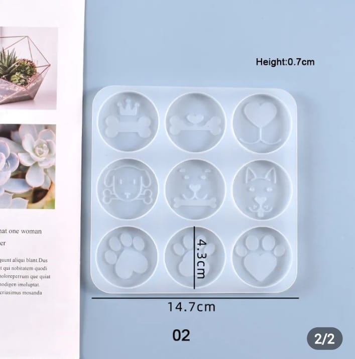 Dog tag mold 9 in 1
