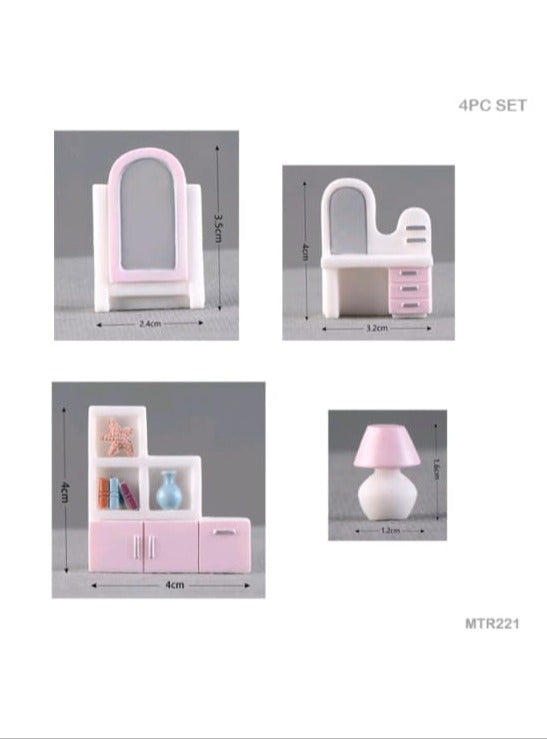 Doll house dressing table - set of 4