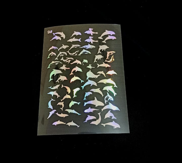 Dolphine Holographic Stickers | Cut and Paste Holographic Stickers Bestow Charms