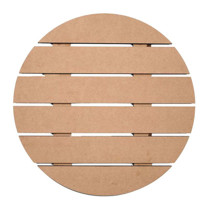 Wooden Round Cut Wall Plate - 14"