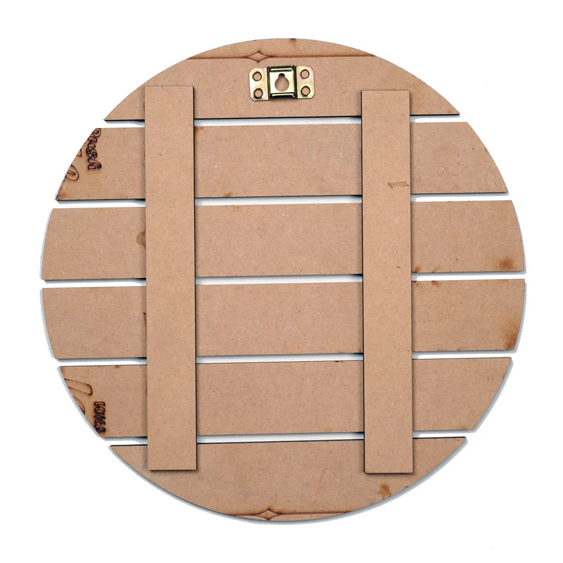 Wooden Round Cut Wall Plate - 14"