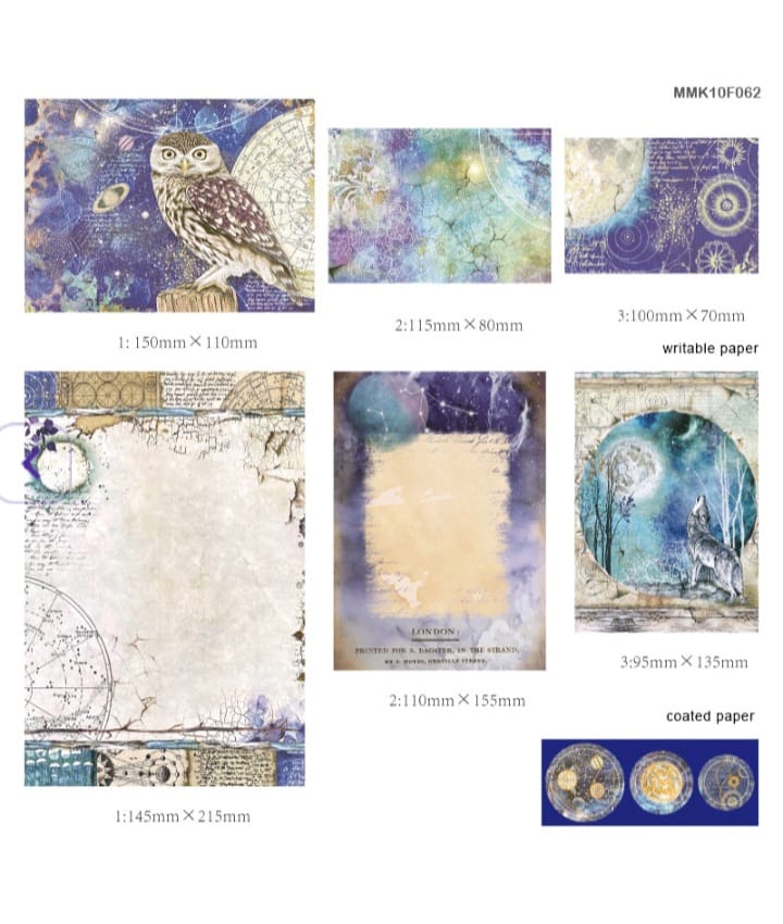 Envelope letter paper set - azure universe