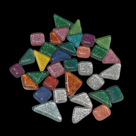 100g Glitter Glass Mosaic  - Multicolor