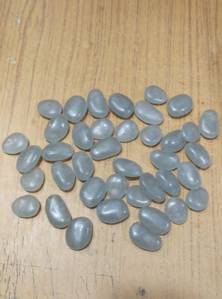 Glow in the Dark Pebble Stones - Sky Blue Reflection