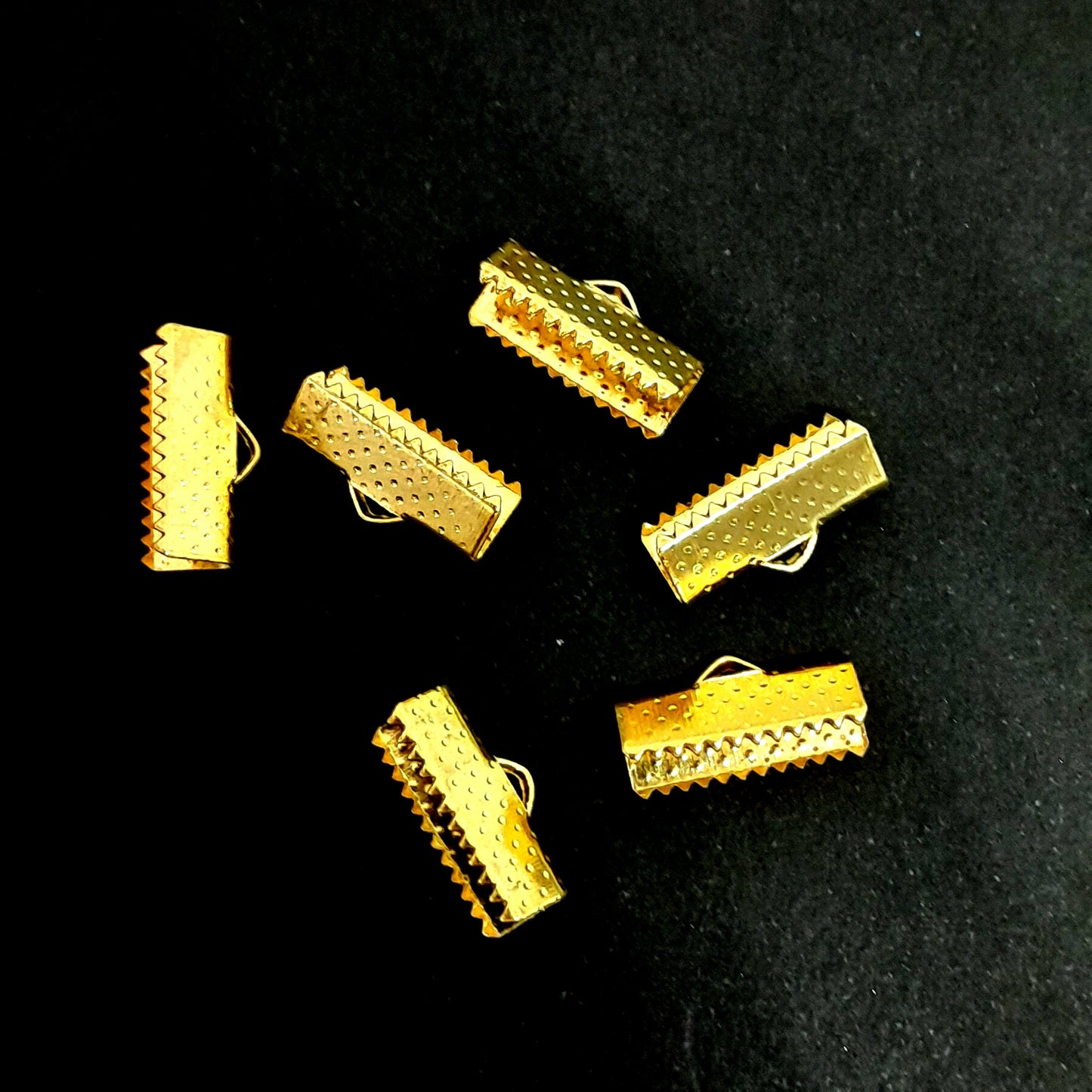 Gold Crimp Cord End Big
