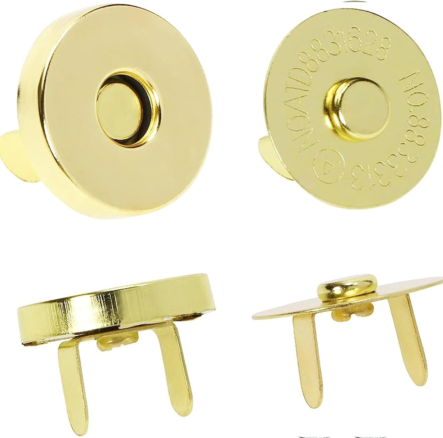 Gold Magnetic Button Clasp - set of 2