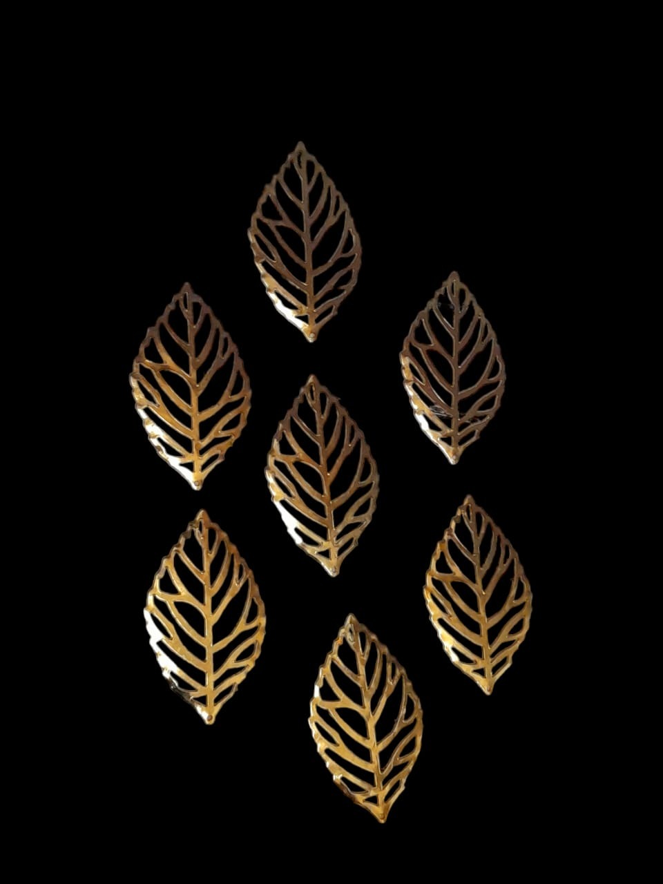 Gold metal leaf - set of 7