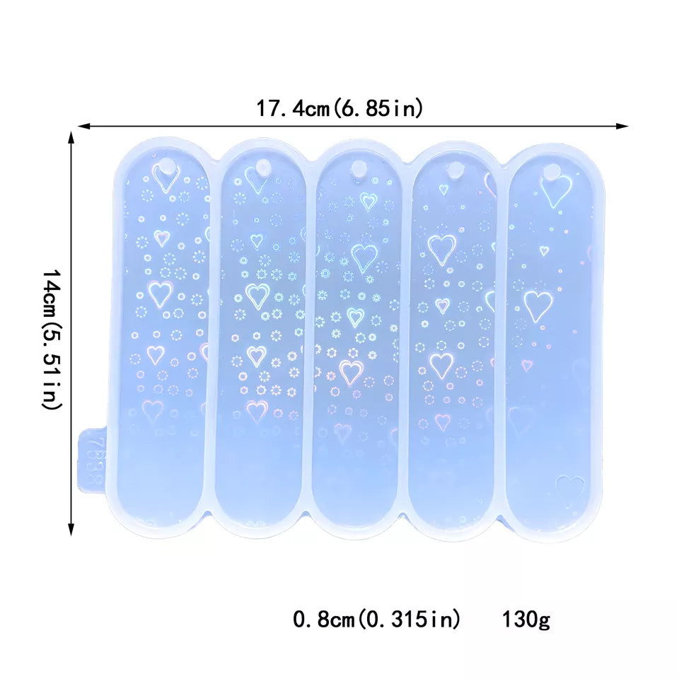 Holographic Bookmark 5 in 1 Rounded Corner