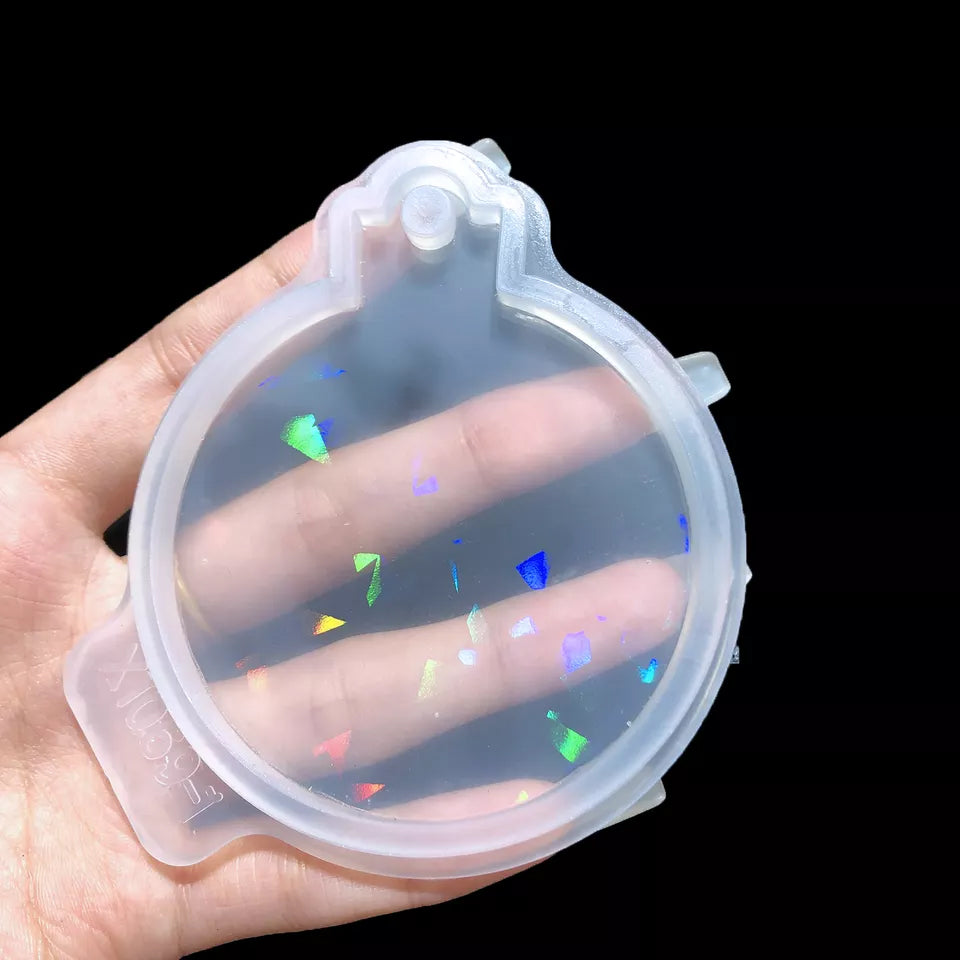 Holographic Christmas Round Hanging Molds Bestow Charms