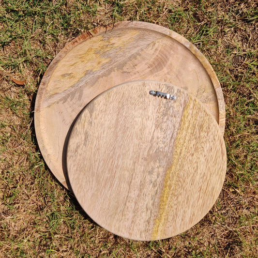 Wooden Wall Plate With Hook - 8"