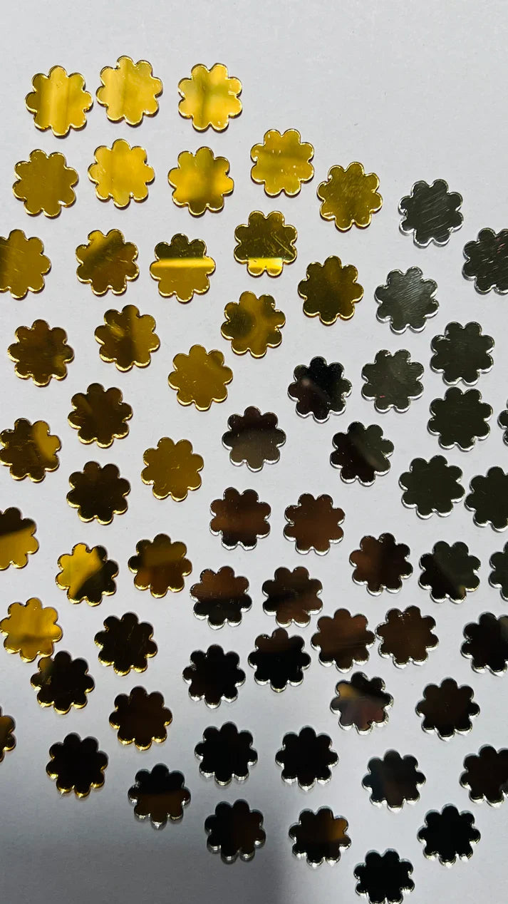 Gold Acrylic Mirror - Flower