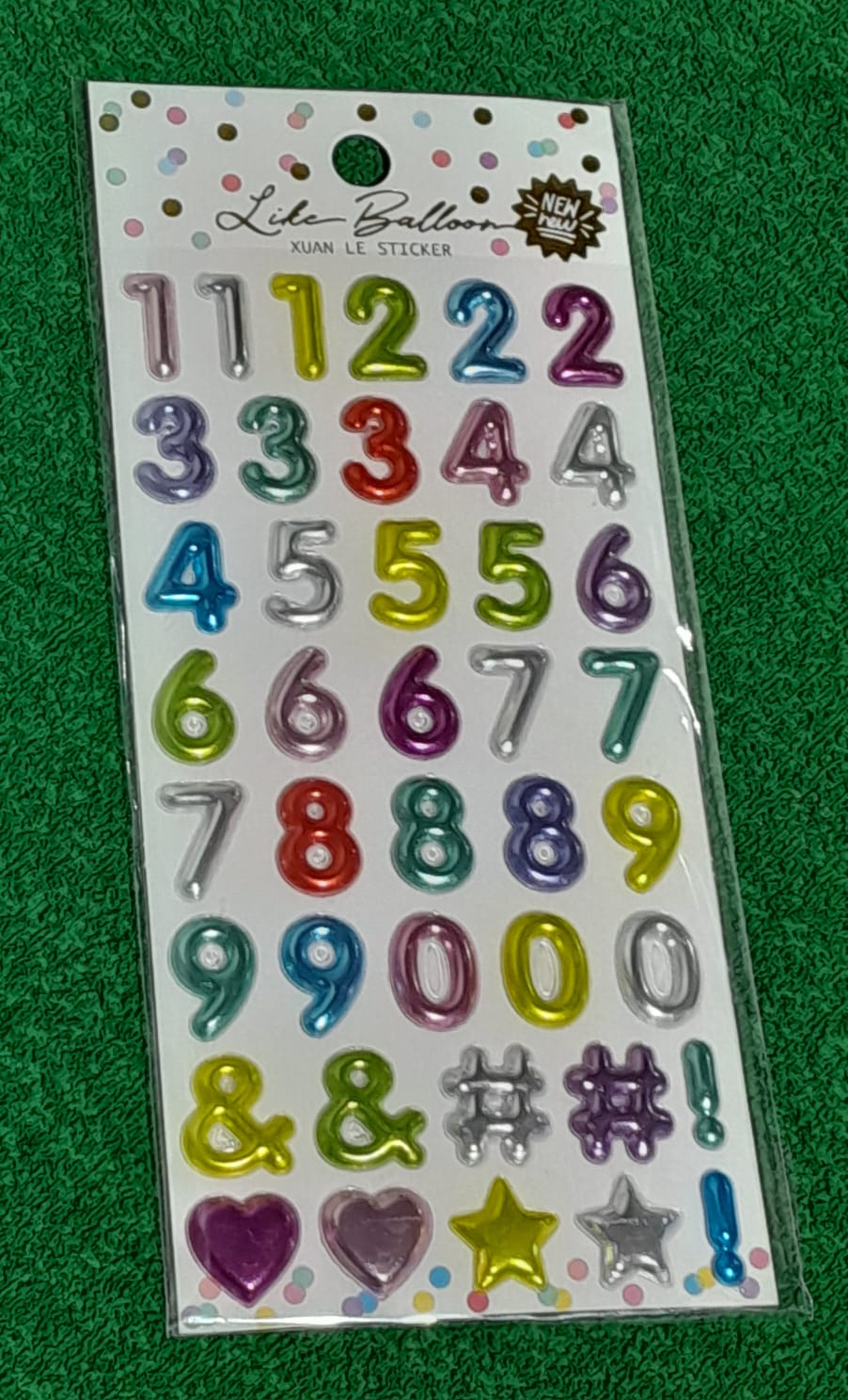 Like Balloon Stickers - Numbers - Multicolor