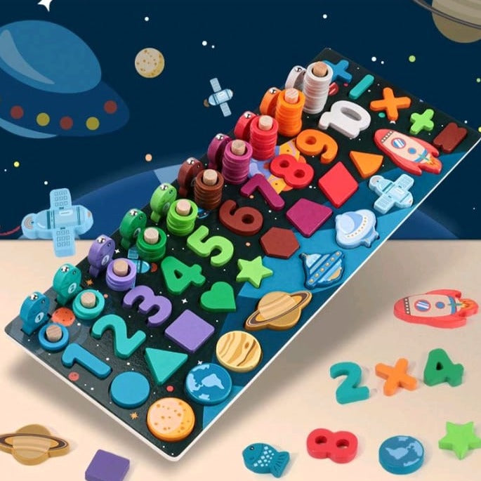 Log plate space Kids Learning