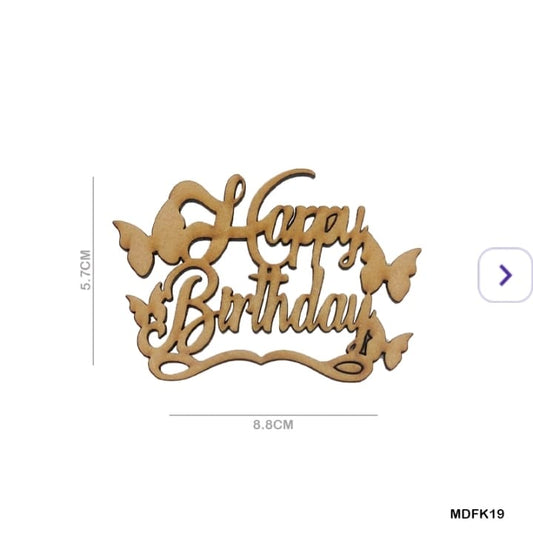 MDF Cut - Happy Birthday Butterfly