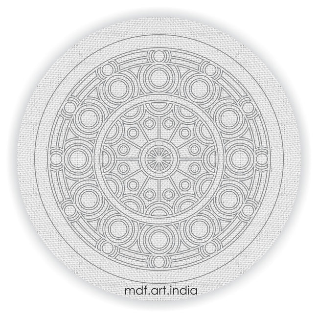 Mandala Canvas for Painting and DIY - 10"