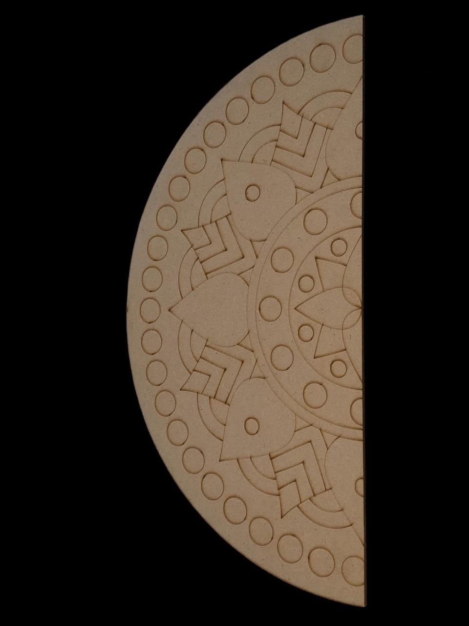 Mandala art half round - 4mmx16"